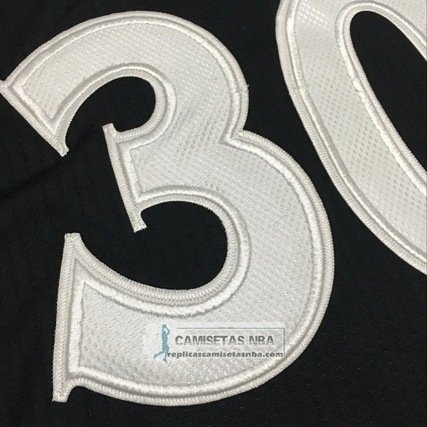 Camiseta Autentico Manga Corta Warriors Curry Negro